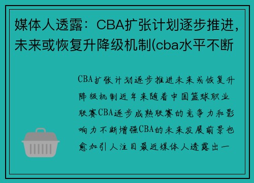 媒体人透露：CBA扩张计划逐步推进，未来或恢复升降级机制(cba水平不断下降)
